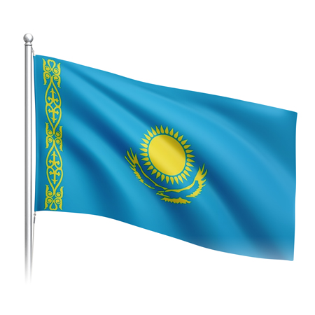 Флаг страны Казахстан