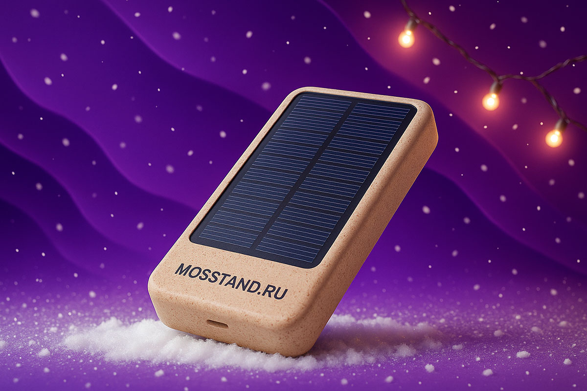 1. Эко-технологии: Power Bank с честной солнечной панелью и корпусом из пшеничной соломы